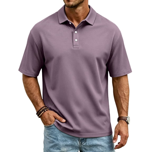 Mens Polo Shirts Summer Golf Beach Short Sleeve Collared Quick Dry Lightweight Regular Fit Shirt, 3XL