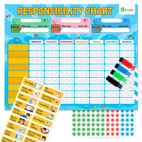 Tabla de responsabilidad magnética D-fantix para niños mayores de 3 años