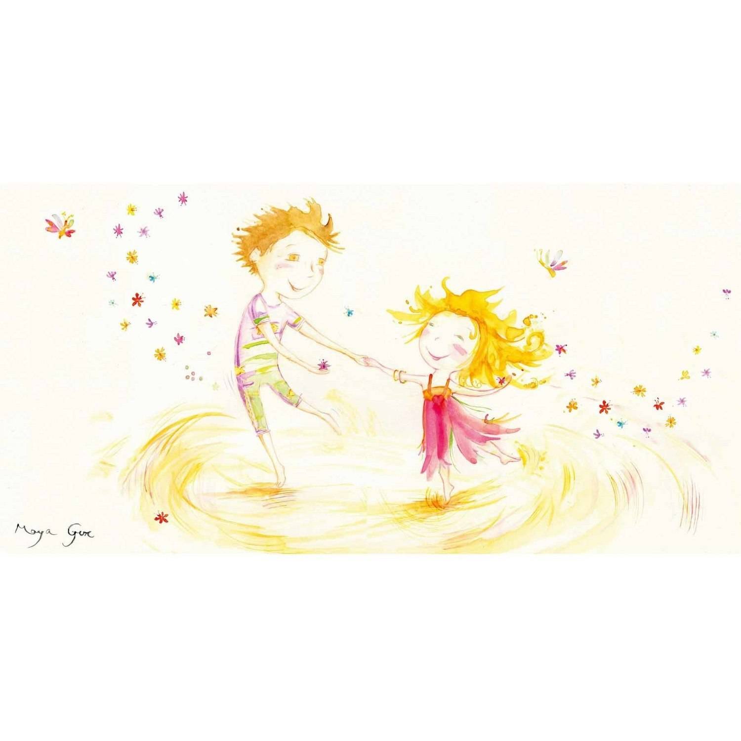 Marmont Hill "Celebration Dance" by Maya Gur Painting Print on Wrapped Canvas