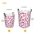 thumbnail image 3 of Balery Lilies Flowers Cesta de ropa redonda con asas, impermeable, independiente, para ropa, juguetes, dormitorio y familia-Medium, 3 of 6