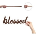 thumbnail image 3 of 1pc Cutout Sign Blessed Wooden Wall Art Decor Wood Word Sculpture Signs Rustic Farmhouse, 3 of 9