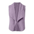 thumbnail image 4 of HJYCHN 2045 Women's Fall Winter Cardigan Long Sleeve Casual Solid Color Coat with Front Pocket Design Warm Wear Purple L, 4 of 5