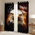 thumbnail image 2 of Castle Fairy Safari Eagle Curtains Pack of 2 (42x84 Each) for Boys Girls,USA Flag Curtains Blackout,Vintage Aesthetic Bedroom Curtains,Super Cozy Room Decor, 2 of 6