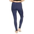 thumbnail image 3 of Stretch Is Comfort Women's Cotton Full Length Leggings Navy Blue Large, 3 of 6