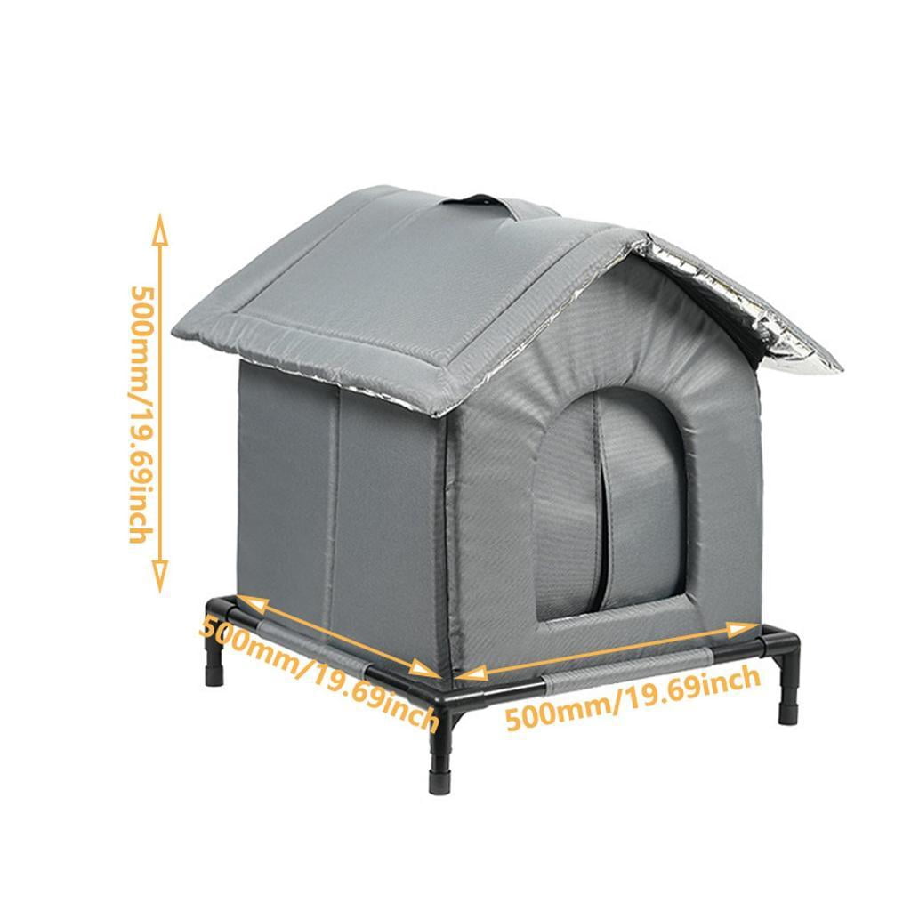 EHJRE Outdoor Cat House Insulated Shelter Waterproof Portable Pet Tent Windproof Enclosure Suitable for Stray Cats Community Barn Porch Garage Garden XL