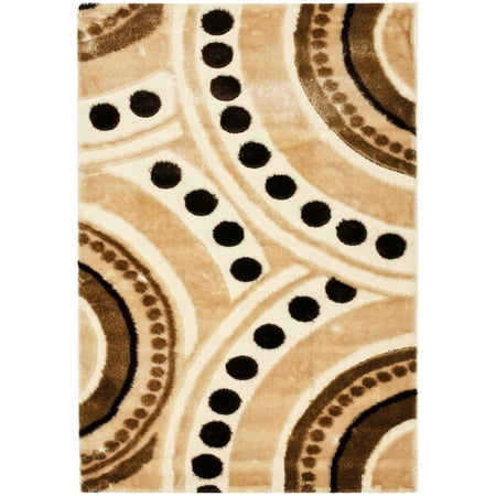 SAFAVIEH Miami Shag Collection SG363-1391 Beige/Multi Rug SAFAVIEH Miami Shag Collection SG363-1391 Beige/Multi Rug Add a rich layer of texture to transitional and contemporary rooms with this chic Miami shag rug by SAFAVIEH. The high-low pile adds beautiful visual appeal while providing textured softness underfoot. These iconic shag rugs are power-loomed of enhanced polypropylene fibers for virtually no shedding and long-lasting beauty. Rug has an approximate thickness of 1.2 inches. For over 100 years  SAFAVIEH has set the standard for finely crafted rugs and home furnishings. From coveted fresh and trendy designs to timeless heirloom-quality pieces  expressing your unique personal style has never been easier. Begin your rug  furniture  lighting  outdoor  and home decor search and discover over 100 000 SAFAVIEH products today.