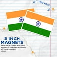 thumbnail image 3 of (2 Pack) India World Flag Magnets - Indian Pride - 5" On Longest Side - Premium Magnet - Choose from Over 200 Countries - for Cars, Refrigerators, Toolboxes, Lockers- Made in USA - MAG0889, 3 of 7