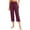 Wine, variant on BLCHUNen Yoga Pants for Women Capris Athletic High Waist Running Fitness Casual Loose Comforable Work Wear Pants with Pockets