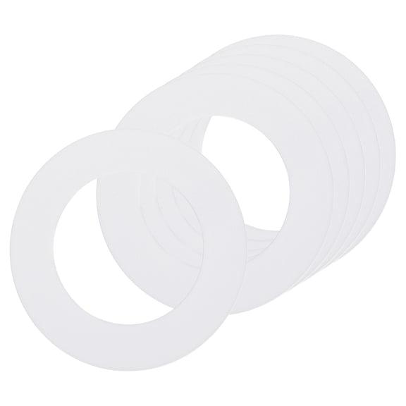 Uxcell 6 Pack Goof Rings for 3" Recessed Lights, 3" ID 4.7" OD Steel Flat Goof Trim Ring Can Light Cover Plate Flush Mount Can Converter for Ceiling Wall Hole Decorative, Matte White