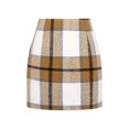 thumbnail image 3 of Seyurigaoka Women Juniors Bodycon Mini Skirt Classic Plaid Print High Waist Zip Up Wool Pencil Skirt for Teen Girls, 3 of 4