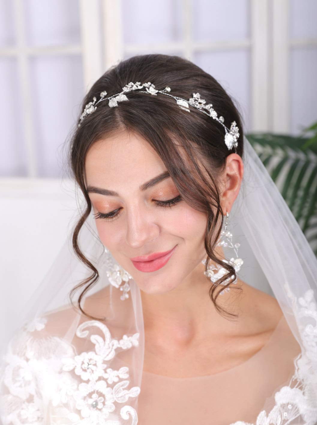 Elegant Crystal Pearl Hair Head Band Accessories Bridal Party Pageant Prom 