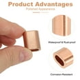 thumbnail image 3 of Uxcell Wire Rope Stop Sleeve, Copper Crimping Loops Sleeve Oval Crimp Ferrules for Wire Rope and Cable Ferrules 3/16"(5mm), 3 of 7