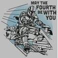 thumbnail image 2 of Men's Star Wars: The Mandalorian May the Fourth Be With You Graphic Tee Silver 3X Large, 2 of 4