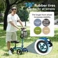 thumbnail image 2 of COSYWILL Steerable Knee Scooter,Economy Knee Walker,All Terrain Foldable Medical Scooter for Foot Injuries Crutches Alternative,Light Blue, 2 of 7