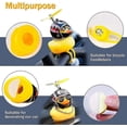 thumbnail image 3 of Rubber Duck Toy Car Ornaments Yellow Duck Car Dashboard Decorations Squeeze Duck Bicycle Horns with Propeller Helmet2Pieces-002, 3 of 4
