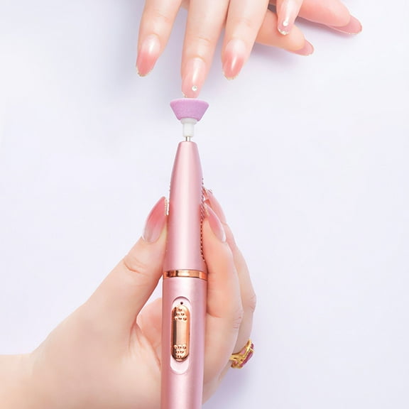 Mouliraty Professionally Nail Drill, Portable Rechargeable Nail Machine File Kit With 5 Nursing Heads, Manicure Pedicure Polishing