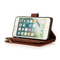 thumbnail image 2 of Allytech iPhone 8 Plus Wallet Case, iPhone 7 Plus Case 9 Cards Holder Zipper Wallet Case for Women Men Shockproof Hand Strap Full Protective Flip Stand Cover for  Apple iPhone 8 Plus/7Plus-Brown, 2 of 9