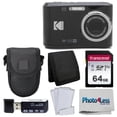 thumbnail image 1 of Paquete de cámara digital Kodak PIXPRO FZ45 con funda para cámara Black Point & Shoot + tarjeta de memoria SD Transcend de 64 GB + cartera para tarjetas de memoria triple + lector de tarjetas SD USB d, 1 of 5