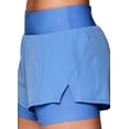 thumbnail image 2 of RBX Active Women's Laser Mesh Woven Running Short With Attached Inner Compression Short, 2 of 5