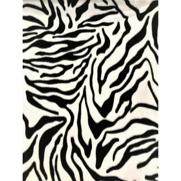 Lilly Craft Zebra Black and White Print Fleece 58-60" Wide Sold by Black Yard