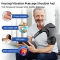 thumbnail image 3 of Heated Shoulder Brace Wrap, Cordless Shoulder Heating Pad Massager for Relax, Electric Heated Shoulder Massage with 3 Adjustable Vibrations for Men Women, Electric Wrap for Rotator Cuff - Gray, 3 of 10