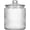 Ribbed Glass Gallon Cookie Jar - 1 Pack, variant on Airtight Glass Cookie Jar with Lid - Clear Food Storage Container for Cookies, Candy, Flour, and Pantry Organization