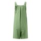 thumbnail image 4 of ICHUANYI Clearance Fashion Women Casual Sold Color Shoulder Button Suspender Jumpsuits Wide Pocket Leg Pant(Green, XL) ICHUANYI WER2023081000706, 4 of 5