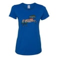 thumbnail image 2 of Plaid Paisley Retro Vintage Wild Horse Animal Lover Womens Graphic T-Shirt, Royal, 3XL, 2 of 4