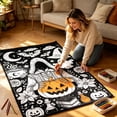 thumbnail image 4 of Black Halloween DIY Color Fillable Flannel Blanket Interactive Art Play Mat Customizable Craft Blanket For Party Household Activity, 4 of 8