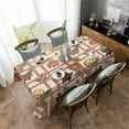 thumbnail image 3 of Rectangle Tablecloth 60x120inch, Merry Christmas Gingerbread Man, Vinyl Table Covers Waterproof Oilcloth Table Cloth Linens, Tablecloths for Outdoor Dining Party, Watercolor Stripes Plaid, 3 of 6