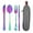 color, variant on Camping Utensils Hiking Cutlery Portables Stainless Flatware Spoon Fork Knifed for Backpacking Road Lunch