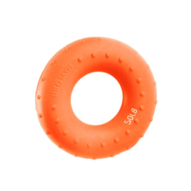 Donuts Goma Fuerza Mano Agarre Agarre Ejercitador 50LB - Naranja Sunnimix Ejercitador de antebrazo manual