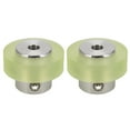 thumbnail image 1 of 2X,300mm Aluminum Polyurethane Industrial Encoder Wheel Measuring Wheel for Measuring Rotary Encoder,2* Encoder wheel,Green & Silver, 1 of 8