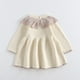 thumbnail image 4 of Odeerbi Niñas Suéter Algodón Vestido Cuello de Encaje Princesa Vestidos Niños Color Sólido Dulce Cuello Redondo Vestido Manga Larga, 4 of 5