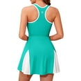 thumbnail image 3 of ALove Womens Tennis Outfit Sports Dresses with Simple Shorts and Pockets and Soft Bras V Neck Splicing Skirt Hem Racerback Golf Outfits, 3 of 8