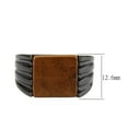 thumbnail image 2 of Anillo Color Negro Para Hombres de Acero Inoxidable en Topaz Cafe Arena, 2 of 5