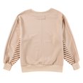 thumbnail image 4 of Jamicy Chandails en Molleton Graphiques pour Femmes Cadeau pour Femmes Chandail en Molleton Surdimensionné 2025 Décontracté Ample à Rayures Colorblock Manches Longues Col Rond Tunique, 4 of 7
