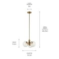 thumbnail image 4 of 52700CPZ Kichler Lighting Silvarious - 3 Light Chandelier-9.5 Inches Tall and 16.5 Inches Wide-Champagne Bronze Finish-Clear Crackle Glass Color, 4 of 9