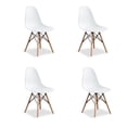 thumbnail image 5 of Heavenly Collection Eiffel Dining Table 39" with 4 Eiffel Chairs in White, 5 of 5