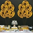 thumbnail image 5 of PMU 12 Pcs Graduation Balloons PartyTex 11 inch Premium Metallic Gold with All-Over Print Black Grad Caps-Confetti and Streamers Graduation Party Decorations, 5 of 7