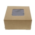 thumbnail image 6 of Spec101 Popup Brown Bakery Boxes with Window 6x6x3 Inch Cake Boxes - 15-Pack, 6 of 7