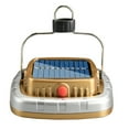 thumbnail image 2 of USB Rechargeable LED Camping Lantern | Solar Powered Tent Light | COB Bright Night Lamp Outdoor Emergency | Waterproof Foldable Hook | Power Bank Function | Gold | 4.41x4.41x1.37in | Hiking, 2 of 9