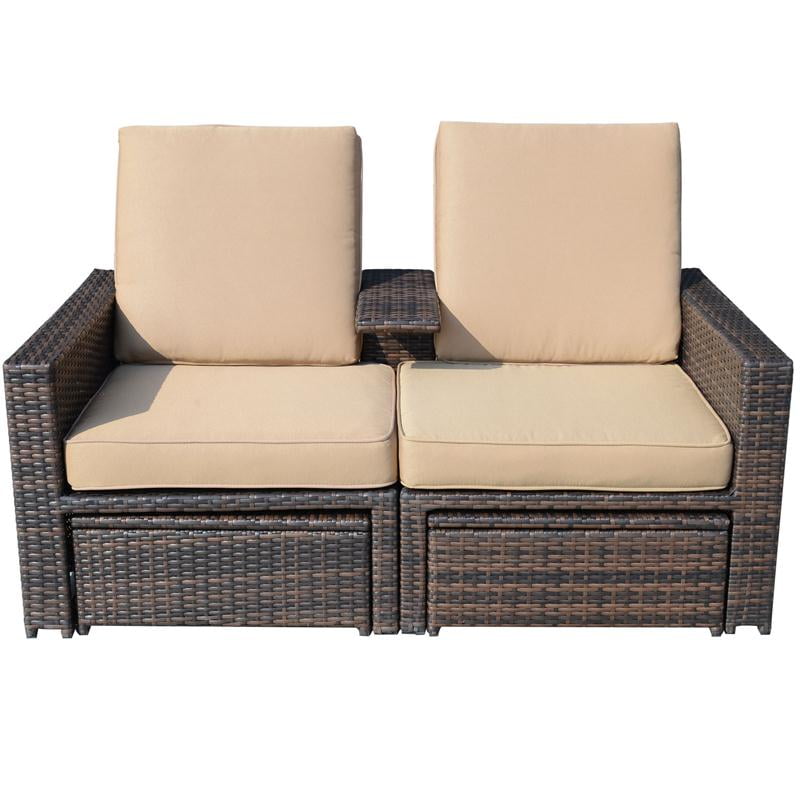 outdoor couch with recliner