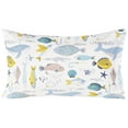 thumbnail image 3 of J-pinno Go Fishing Sea Fishes Flying Fish Whale Cartoon 100% Cotton 3 Pieces Twin Sheet Set for Kids Girls Boys Children Flat Sheet + Fitted Sheet + Pillowcase Bedding Decoration Gift Set, 3 of 5