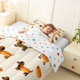 thumbnail image 3 of Homewish Funny Dachshund Twin Comforter Sets,Hot Dog Bun Bedding Set,Cream,Polkadot Reversible,2 Pieces,1 Comforter and 1 Pillowcase, 3 of 7