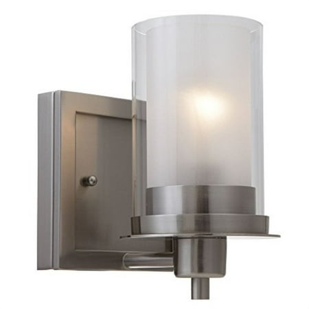 Designers Impressions Juno Satin Nickel 1 Light Wall ...