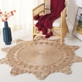 thumbnail image 2 of SAFAVIEH Natural Fiber Mackenzie Geometric Area Rug, Natural, 4' x 4' Round, 2 of 7