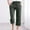 1# Green Cheap Stuff Under 1 Dollar, variant on Dyegold Capris For Women Casual Summer Cotton Linen Cropped Pants Elastic Waist Drawstring Plus Size Capris With Pockets