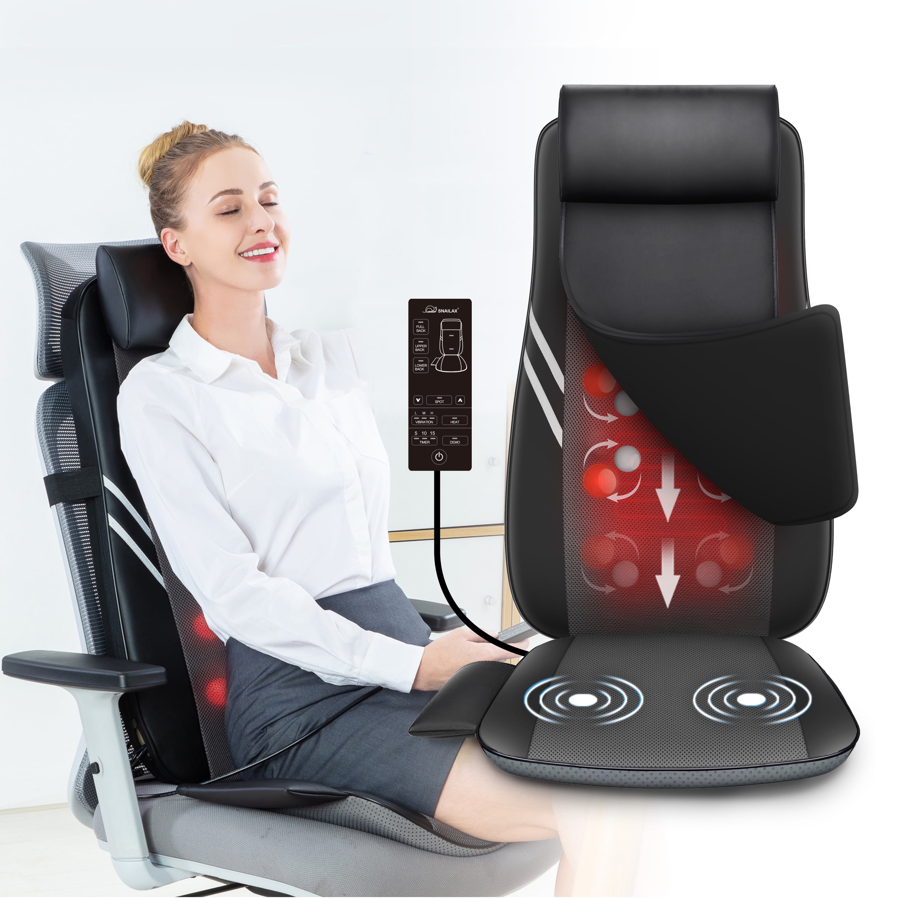 Snailax Shiatsu Massage Cushion Seat Massager For Office Chair