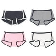 thumbnail image 2 of Women's Boyshort Panties Seamless High Waist Cotton Underwear Stretch Boxer Briefs, 2 of 11